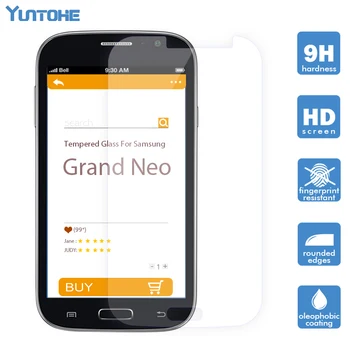 

100pcs/lot 0.3mm Tempered Glass for Samsung Galaxy Grand Neo Plus I9060 9060 Grand Duos I9082 9082 Super 2.5D Screen Proof