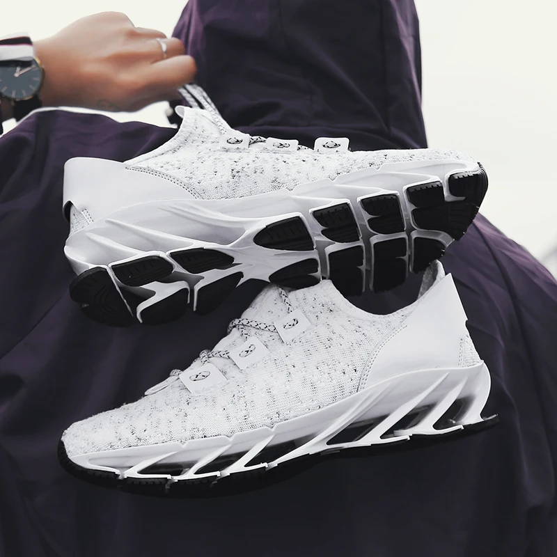 

fashionair mesh springblade sneakers men lightweight air mesh men's running shoes fashion big size 47 non-slip sport trainers