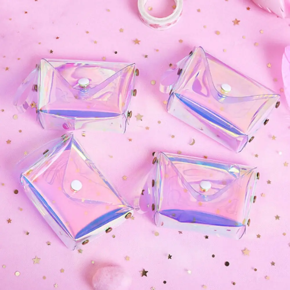 

Fashion Transparent Jelly Coin Purse Letter Hasp PVC Card Bag Milkjoy Three Layer Case Soft New Girl Money Bag Square Coin Purse