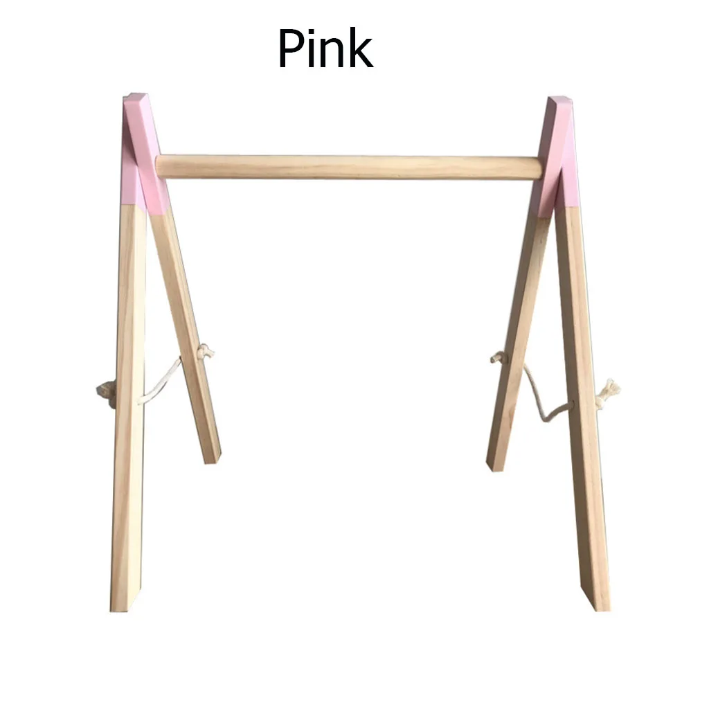 pink rack Nordic Style Wooden Rack Baby Gym Play Nursery Sensory Ring-Pull Toy Infant Room Toddler Clothes Rack Gift Kids Room Decoration - Цвет: pink rack