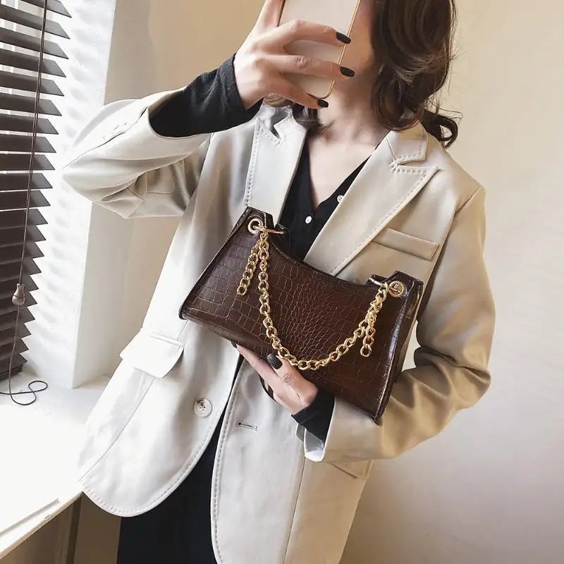 

Creative Solid Color Pattern Shoulder Handbags Women PU Leather Top-handle Shoulder Bags for Shopping Travel Decoration