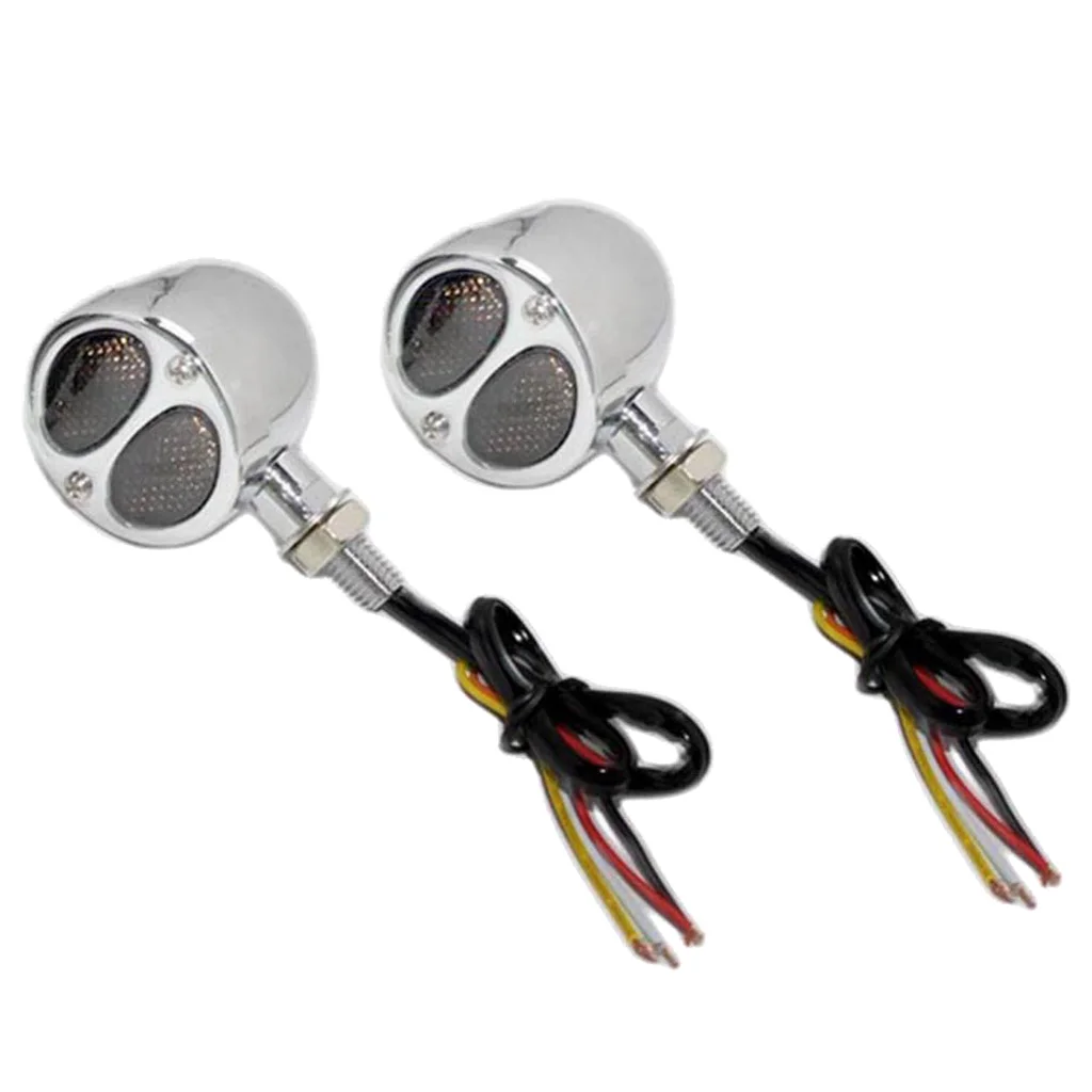 Silver LED Turn Signal Indicator for Motorcycle Scooter Quad Dirt Bike