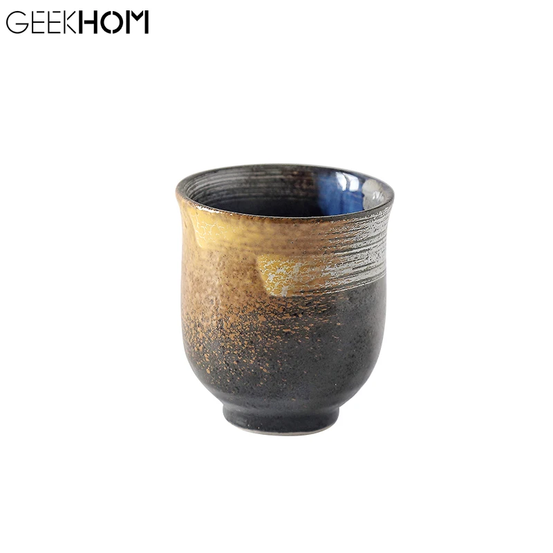 

4Pcs Japanese Style Tea Cup Set Ceramic Teacup Stoneware Ceramic Hand-painted Kungfu Teacup Cuisine Drinkware