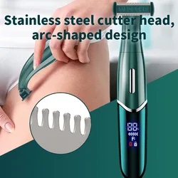 2021 new waterproof shaver portable charging three-in-one multi-function LCD digital display electric shaver set