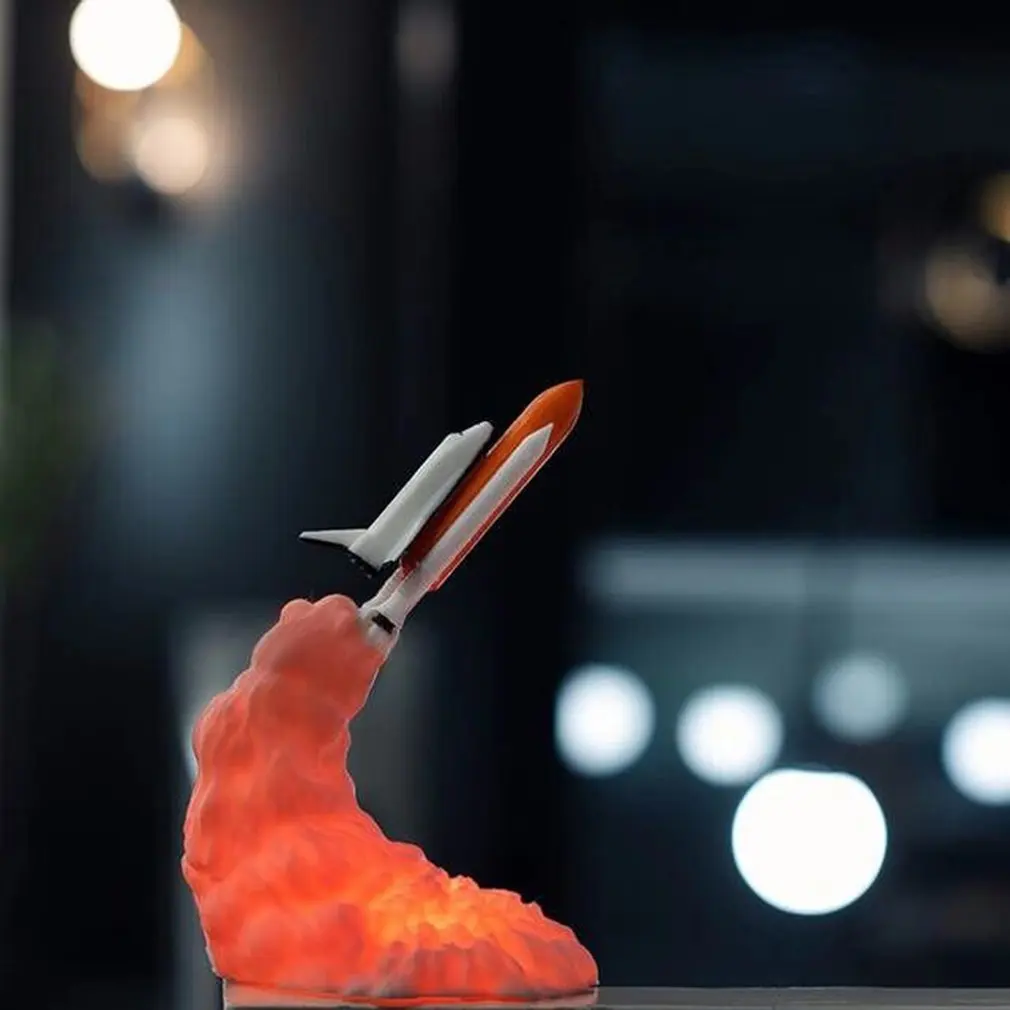3D печать космический челнок Ночник светильник для любителей космоса Лунная лампа ракетная лампа как украшение комнаты любителей космоса ракетная лампа s