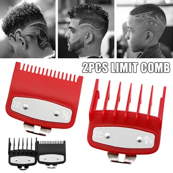 

2Pcs Hair Clipper Guide Comb Set 1.5mm 4.5mm Standard Guard Attach Trimmer Part SK88