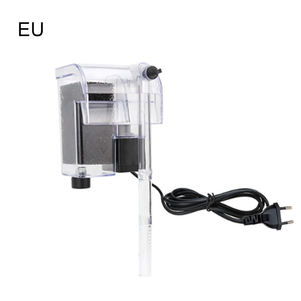 EU Plug Водопад повесить на внешний кислородный насос фильтр для воды для аквариума аксессуары для аквариума - Цвет: EU Plug