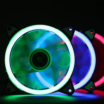 

120mm computer ultra-quiet LED fan radiator, 12CM fan, 12V 4pin interface
