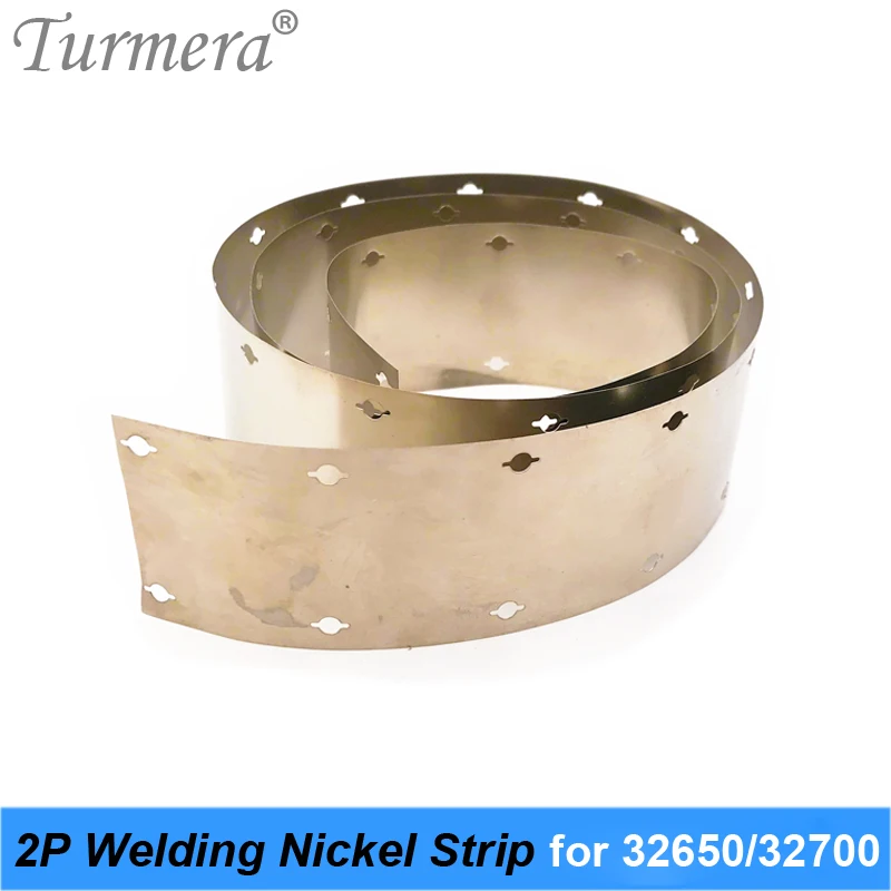Turmera 32650 32700 2P Welding Nickel for Lifepo4 Battery Pure Nickel Strip with Screw Hole Use 32650 32700 Lifepo4 Battery Pack 04