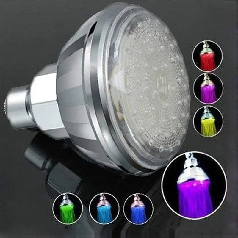 

Color Changing LED Anion Spa Shower Head Temperature Control Bathroom High Pressure Water Saving Hand Shower head Rainbow Bather