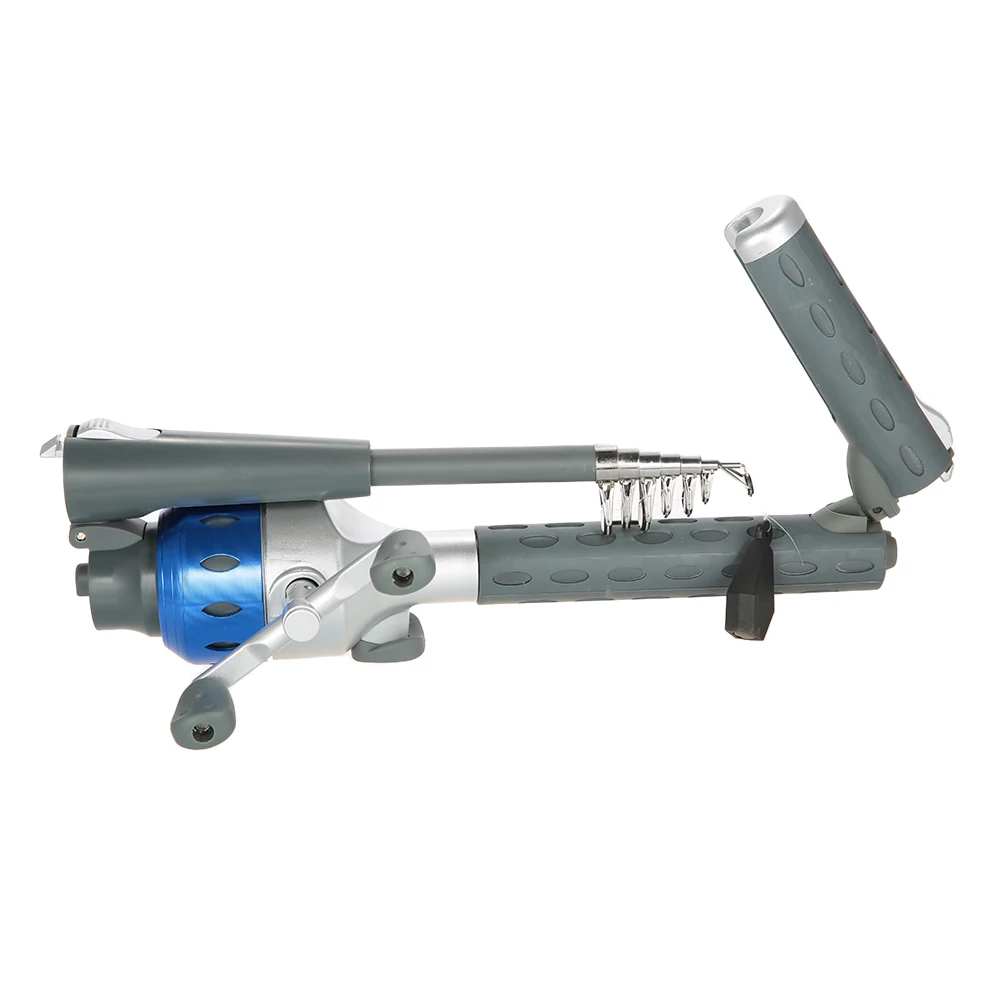 151cm Mini Folding Fishing Rod Foldable Telescopic Fighing Pole Fishing Rod Reel Combo with Fishing Lures Line Carp Fishing