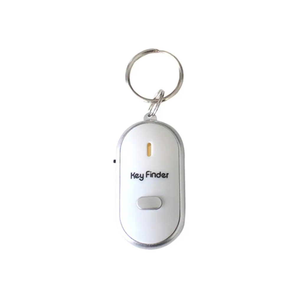 Умный брелок для ключей с датчиком против потери, светодиодный брелок для ключей со свистком - Цвет: Слоновая кость