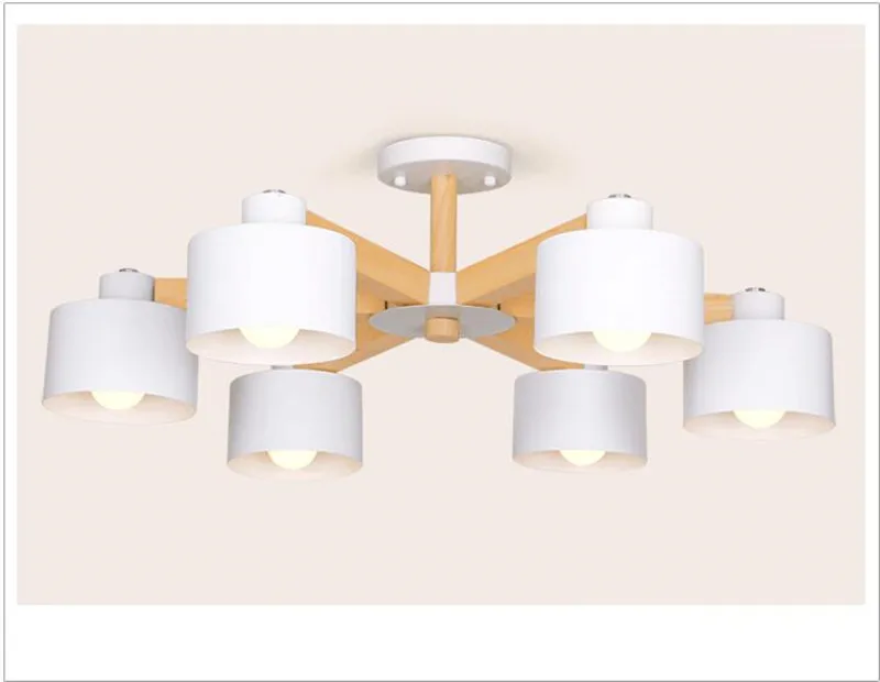 Скандинавский светодиодный светильник с железным абажуром для гостиной современные деревянные люстры деревянная люстра для прихожей освещение