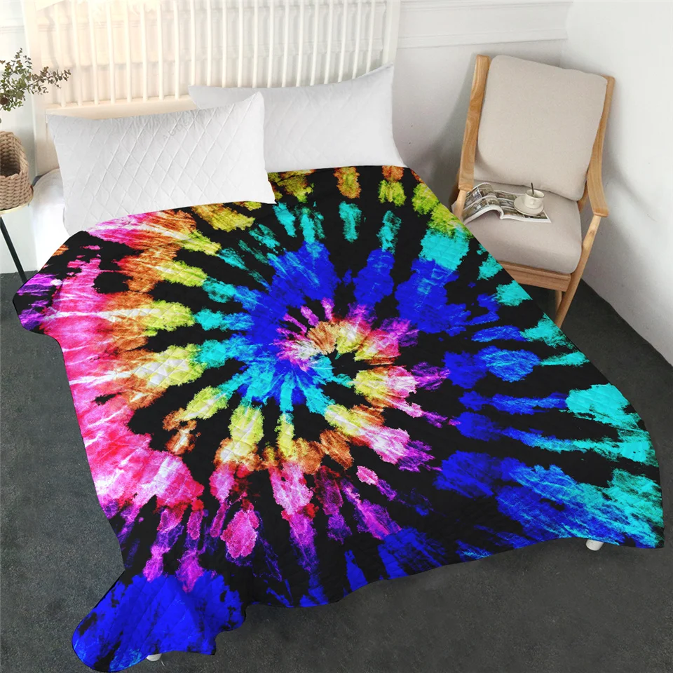 Blesslive Tie Dye покрывало для кровати красочные покрывала акварельные цветущие микрофибры домашний текстиль легкое летнее одеяло 1 шт