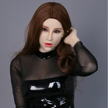 Haena 2,0) Силиконовая полная голова с туловищем женское лицо кигуруми DMS маска для кроссдресса с D чашкой для груди кукла трансвестит