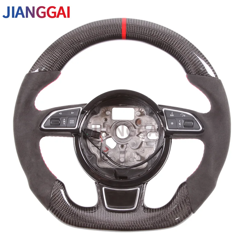 Suitable For Audi A6 A7 A1 S6 S7 Italian Suede Steering Wheel 100% Carbon Fiber 2010-2018 Model