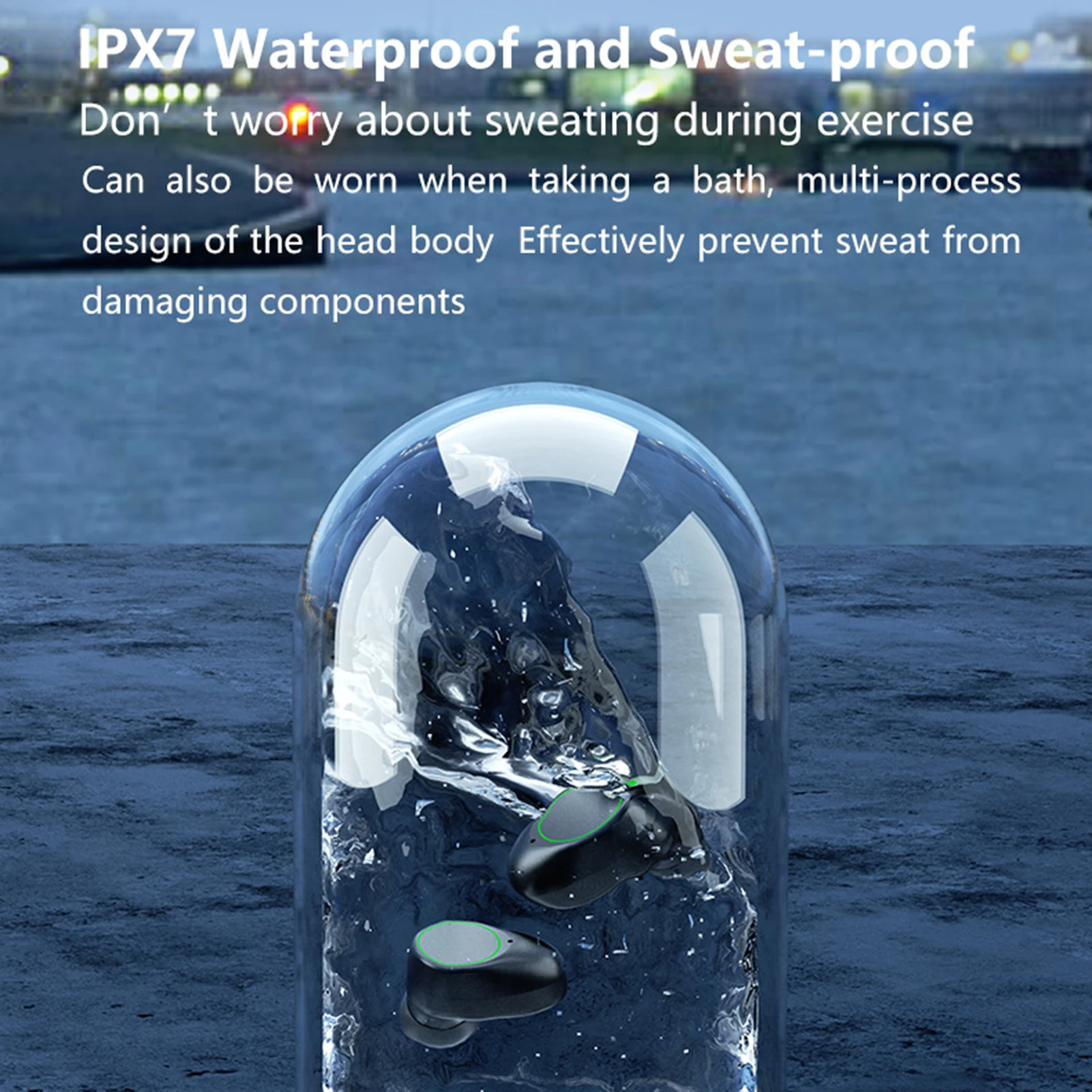 A16 TWS Bluetooth Earphones HIFI Stereo Headset Waterproof Sports Earbuds For Huawei Iphone Xiaomi Oppo Mini Wireless Headphones