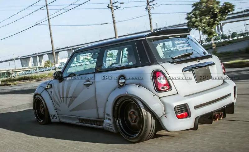Углеродное крыло губ для R56 Mini Cooper S LB карбоновое волокно задний Средний спойлер(только 3 дверной Люк) Комплект кузова тюнинг отделка для Mini R56