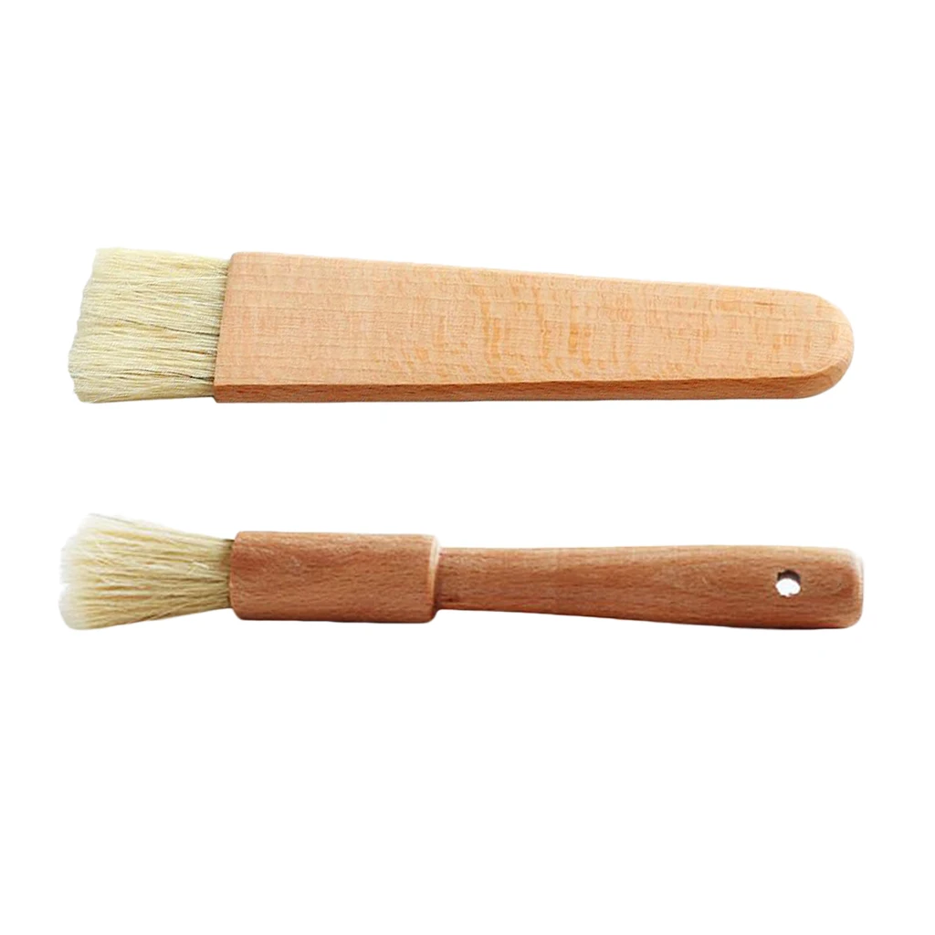 Wooden handle Oil Brush Baking Bakeware Bread Cook Pastry BBQ