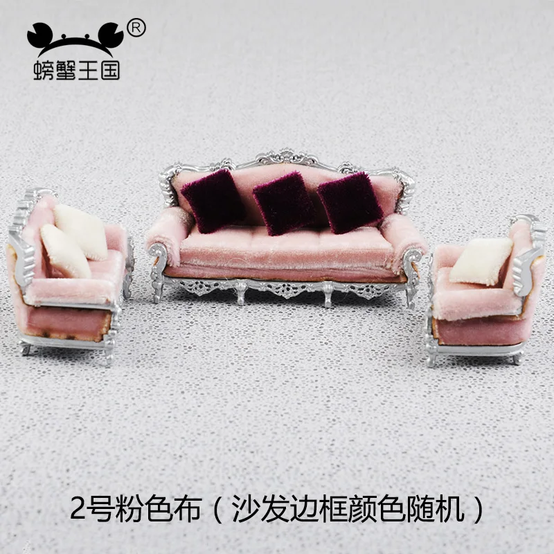 

1:25 Miniature Accessories Mini Sofa Pillow Couch Chair Lounge Dollhouse Furniture Interior Scene Decoration Modeling Craft Toy