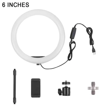 

Video Fill Light Flicker Free Low Heat Ring Shape USB Phone Photography Led Safe With Controller Dimmable Eye Protection Studio