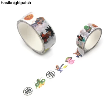 

E0135 Anime Dragon Ball Cartoon Funny DIY Scrapbooking Sticky Adhesive Washi Paper Masking Tape Printed Patterns Stickers Decals