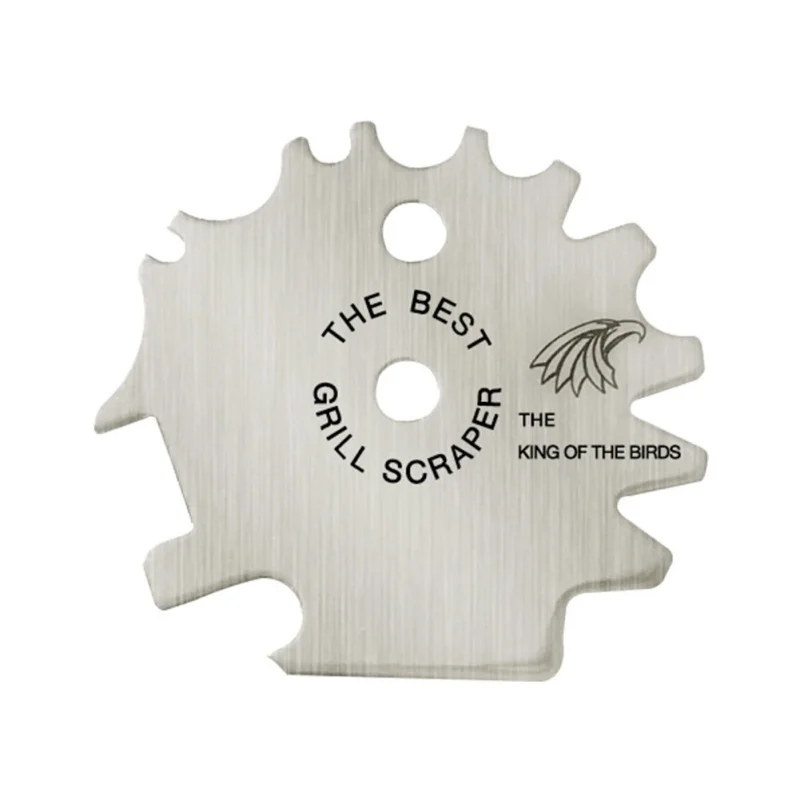 

Portable Stainless Steel Grill Scraper with The Best Grill Scraper Letters BBQ Accessories Cleaning Blade Barbecue Cleaning Tool
