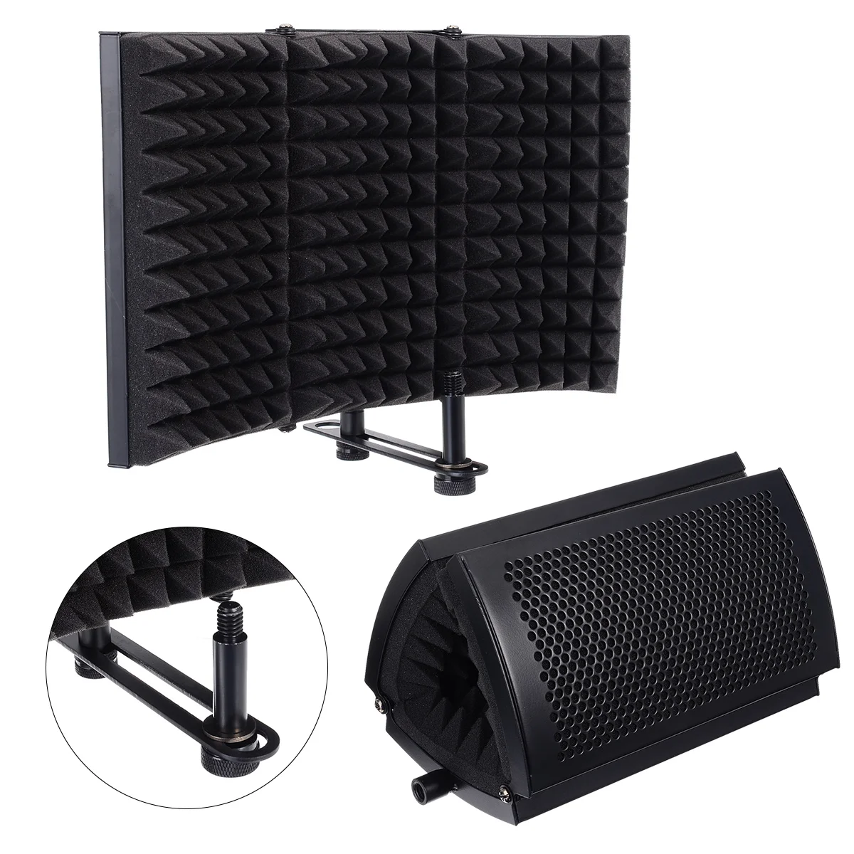 

Foldable Microphone Acoustic Isolator Shield Professional Microphone Isolation Shield Recording Sound Absorber Foam Panel