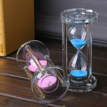 

15/30/60 Mins Crystal Hourglass Hand-blown Timer Clock Sandglass Ampulheta Crafts Sand Clock Hourglass Timer Gifts Home Decor