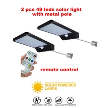 2/4pcs Night Light Solar Powered 48 LED Wall Lamp PIR Motion Sensor & Night Sensor Control Solar Light garden outdoor lighting s