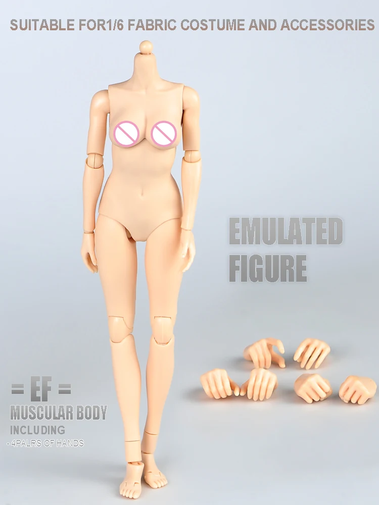 1:6 Scale TQ0517 PVC Large Breast 12" Female Action Figure Body Collectible Toys 
