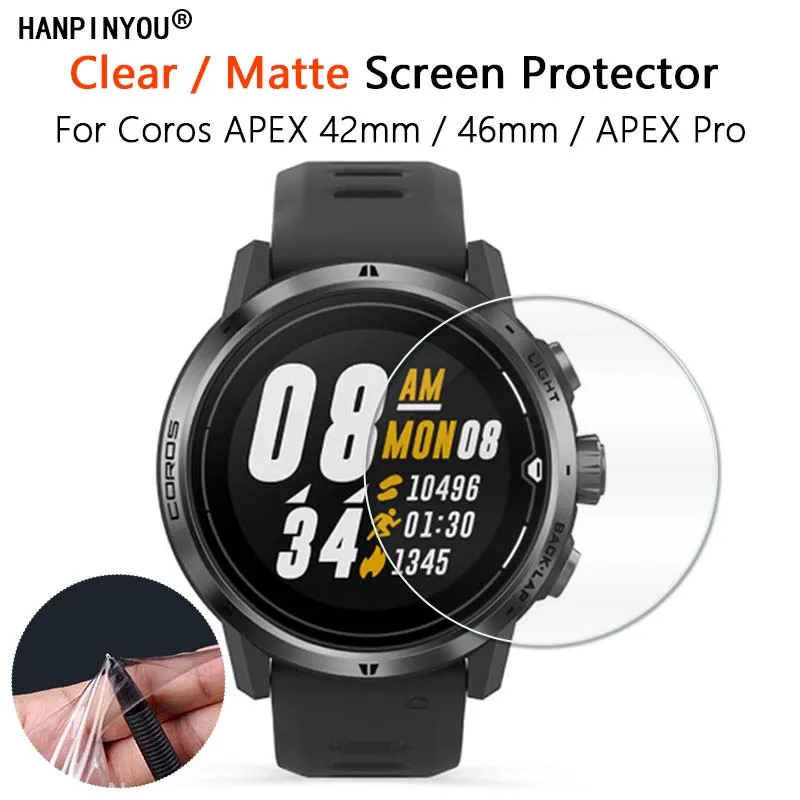 10 Pezzi Per Coros Apex 42Mm 46Mm / Apex Pro Smart Watch Pellicola Salvaschermo Ultra Trasparente Lucida/Opaca Pellicola Morbida-Vetro Non Temperato