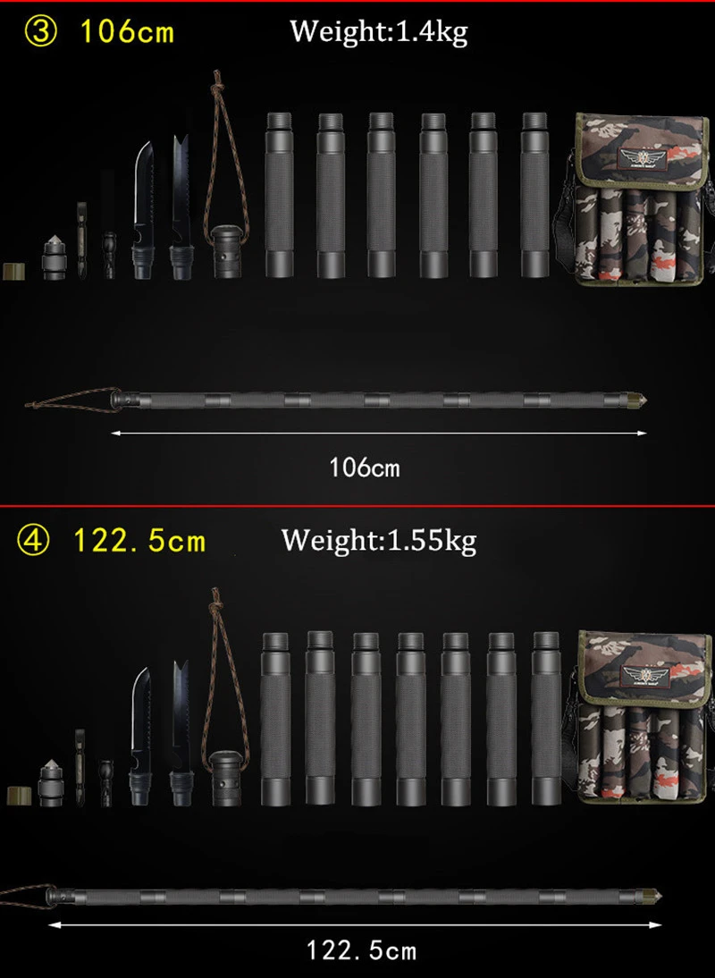 Multifunction Trekking Poles Outdoor Alpenstock Camping Hiking Walking Stick Self-defense Tactical Stick Hiking Accessories  (23)