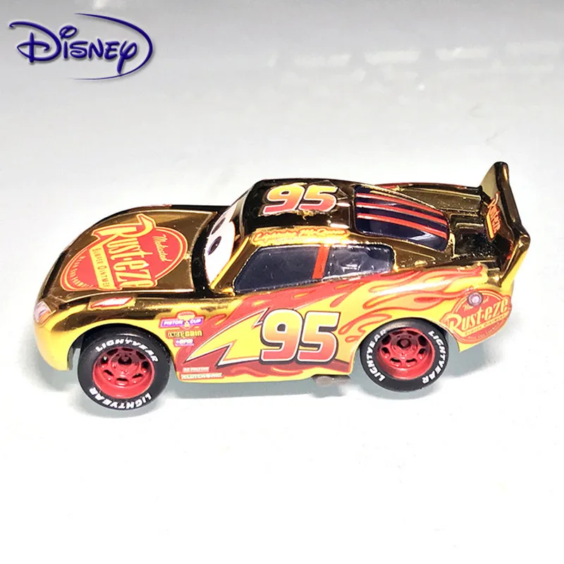 Disney Plating Cars цвет серебристый золотой молния McQueen металл литье под давлением