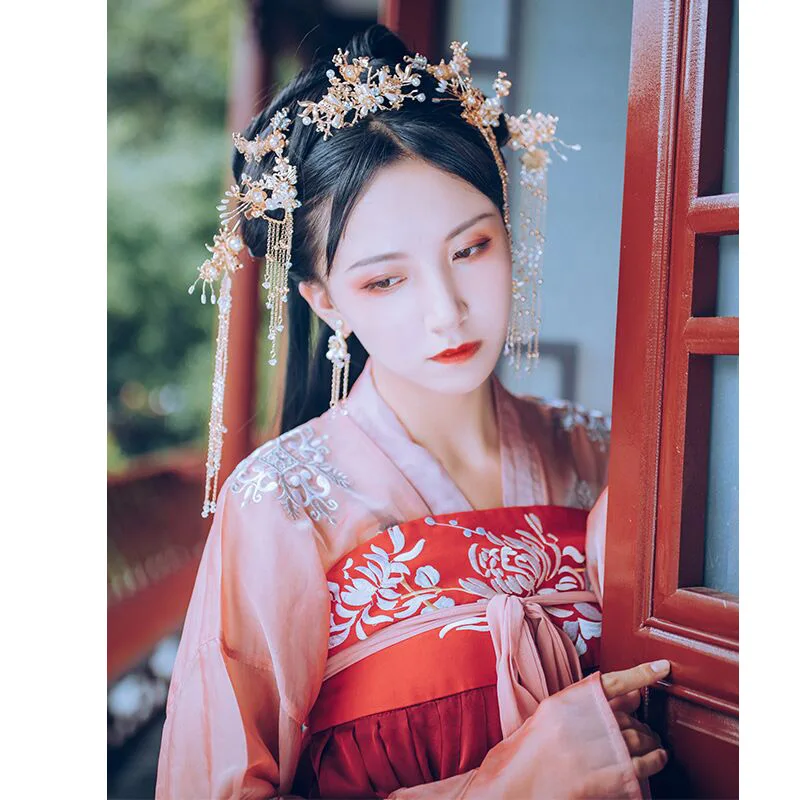 QIANJI Hanfu Noiva Tiara Acessórios para o Cabelo Traje Chinese S Phoenix Coroa de Luxo Acessórios Vestido de Noiva classicos