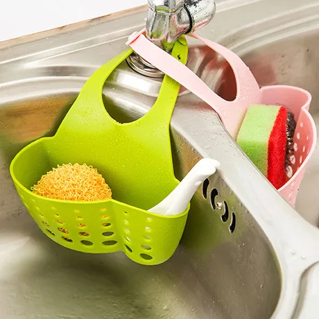 

Kitchen Sink Draining Rack Sponge Holder Rack Sink Kitchen Hanging Drain Storage Tools Storage Shelf Sink Holder Drain Basket
