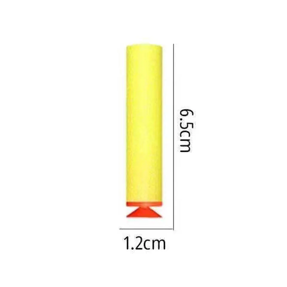 30/50/100PCS Children Toy Gun Yellow Soft Bullet Foam Guns Accessories Sucker Refill Darts EVA Military Gift For Boys Kid 6