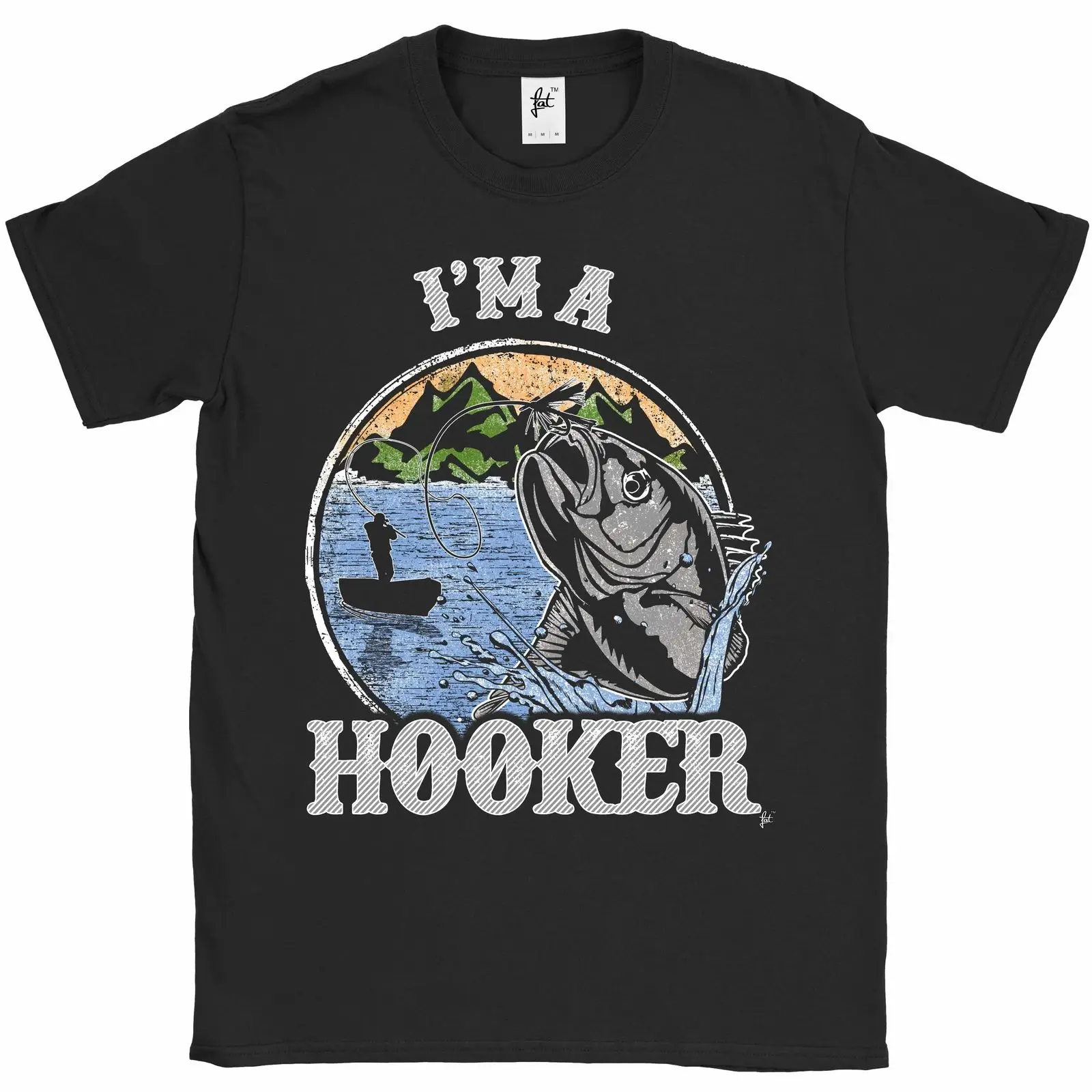 Мужская футболка с героями мультфильмов I'm A Hooker Fishing Boat Hobby унисекс новая модная