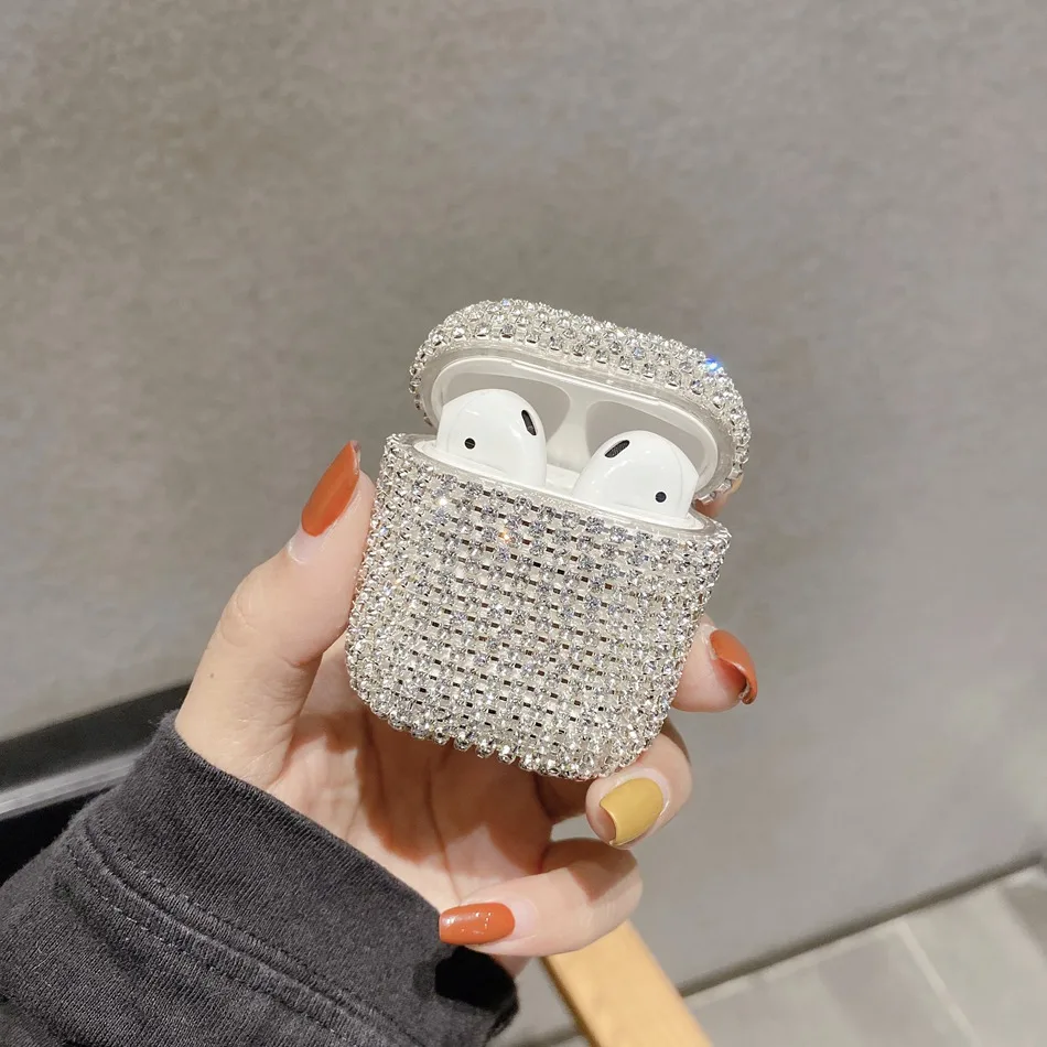 

For AirPods Pro Case Luxury Glitter 3D Diamond Earphone Cover For AirPods 3 Airpods 2 Bling Bling Hard Protect Case For AirPods