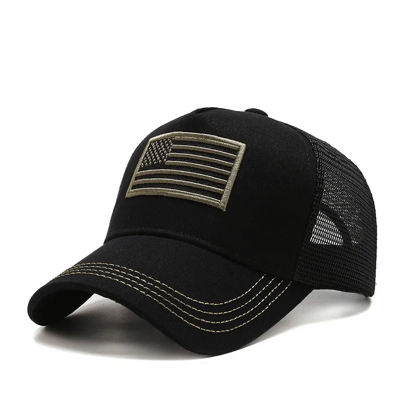 

Idopy Men`s Summer Army Military Tactical Adjustable Cool Patriotic USA American Flag Baseball Cap Hat