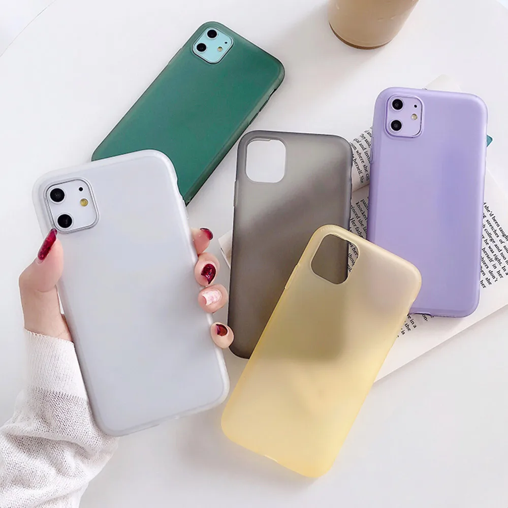 For iPhone XS Max XR X 8 7 6 6S Plus 11 Pro Phone Case Clear Solid Soft TPU Silicone Back Cover |