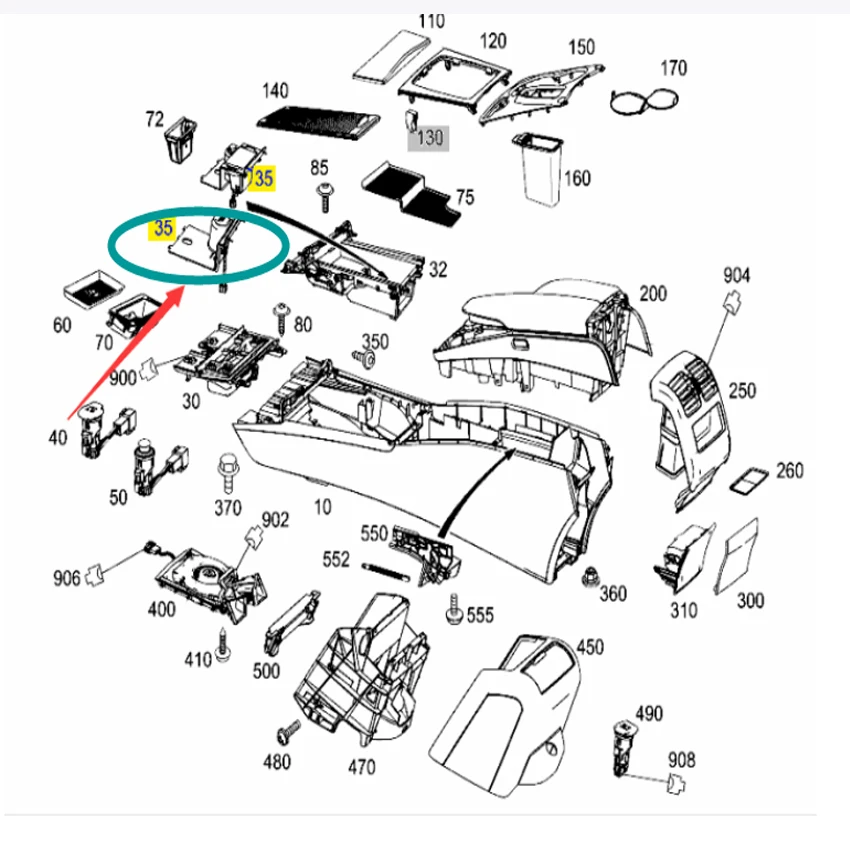 A204 680 91 50 GLK w204 пепельница C180 C200 GLK300 GLK350 пепельница для сигарет Mercedes-Benz W204 GLK c-класс