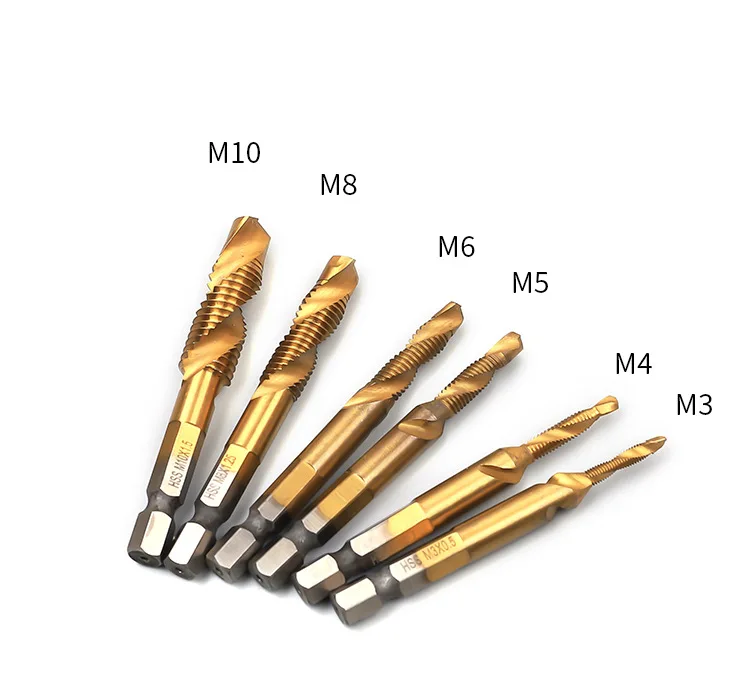  Hex shank drill tapping chamfering integrated composite wire tapping tap drill screw screw tapping 