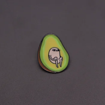 

Enamel Pin Cartoon Cute Brooches Funny Avocado Pin Lapel / Hat Pin Badge Pins Denim Jacket Oil Drop Collar Corsage Pin DC176
