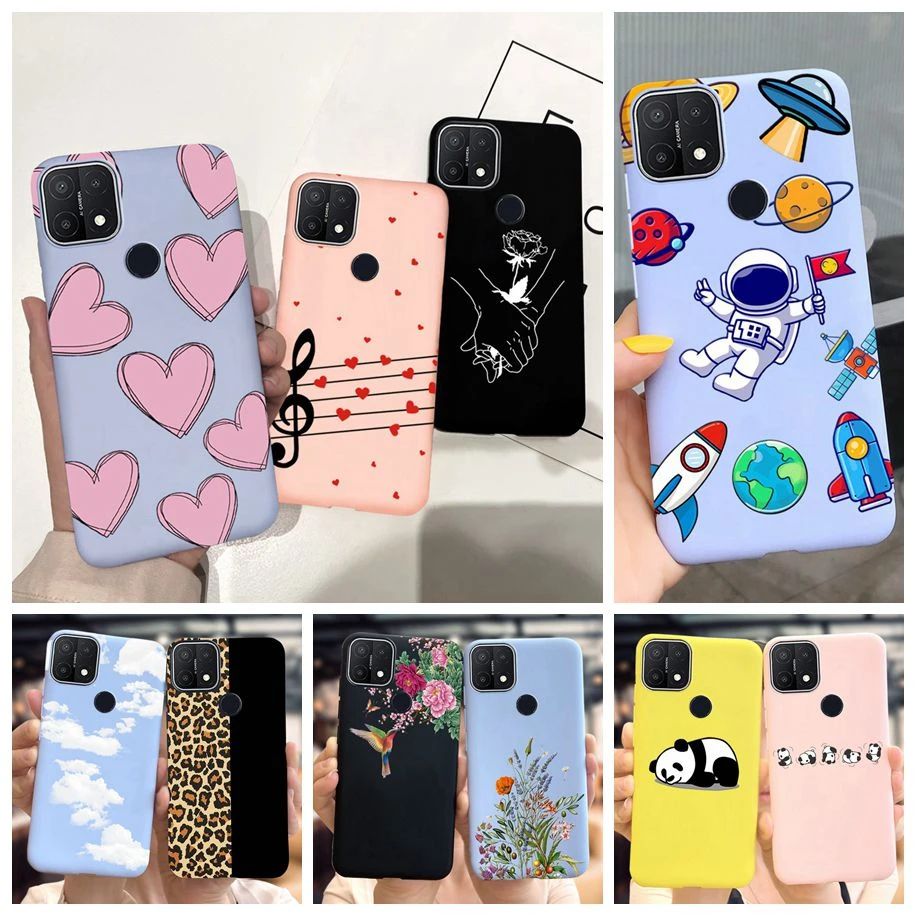 cases for oppo cell phone Couple Love Heart Case For OPPO A15 A15s A 15 Phone Case Cute Cartoon Painted Matte Bumper Soft Cover For OPPOA15s CPH2179 Funda best case for oppo