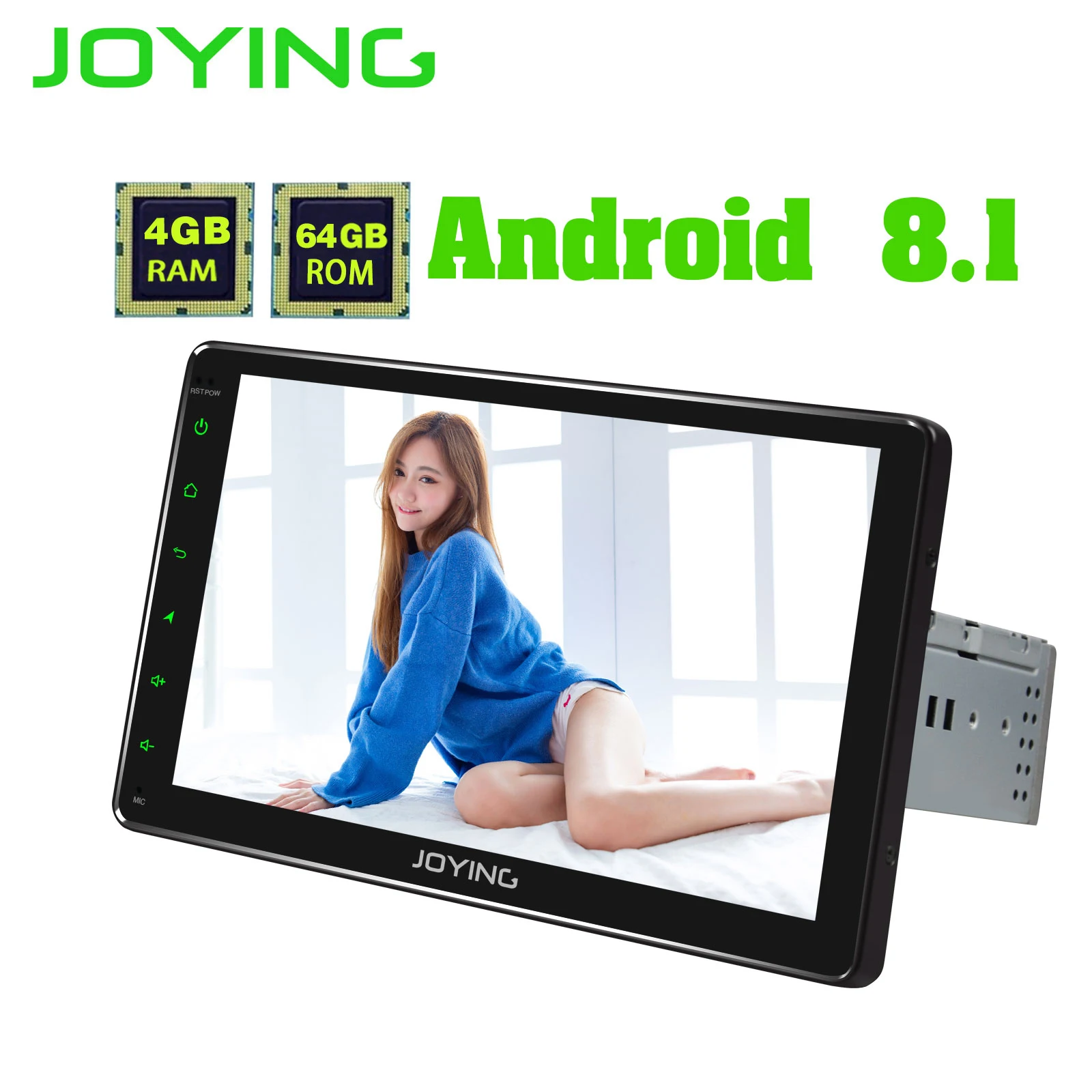 JOYING one din 9 &quotAndroid 8 1 HD 4 Гб и 64 Восьмиядерный GPS автомобильный радиоприёмник