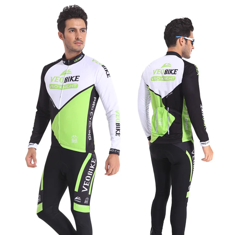 Brand Winter Thermal Fleece Pro Team Cycling Jersey Set Long Sleeve Bicycle Clothes Mountain Bike MTB Clothing Men Women - Цвет: 4