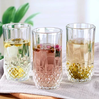 

Creative Personality Diamond Cup Transparent Household Drinking Cup Bar Ktv Hotel Fashion Glass Water Glass Set Of 6