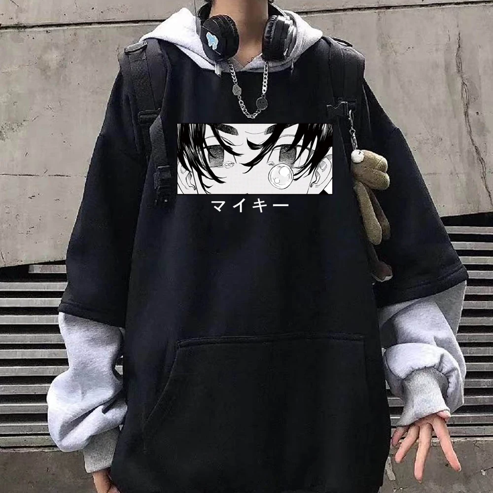 

Harajuku Tokyo Revengers Mikey Eyes Unisex Hoodie Hip Hop Streetwear Casual Sweatshirt