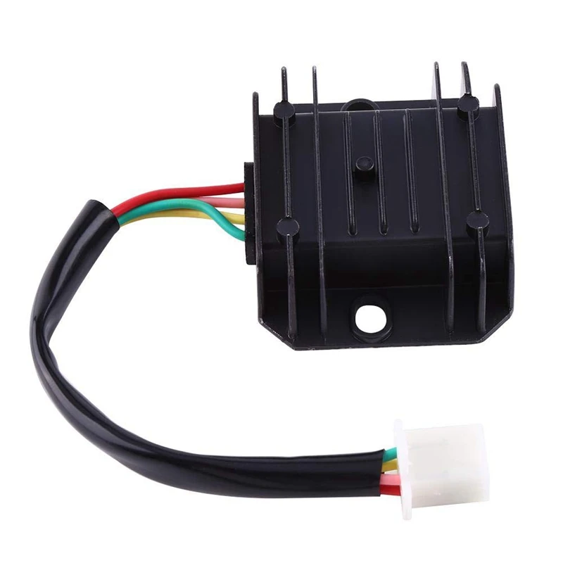 

Motorcycle Voltage Regulator 4 Wires 4 Pins 12 Voltage Regulator Rectifier for 50-250CC Motorcycle Scooter Moped ATV